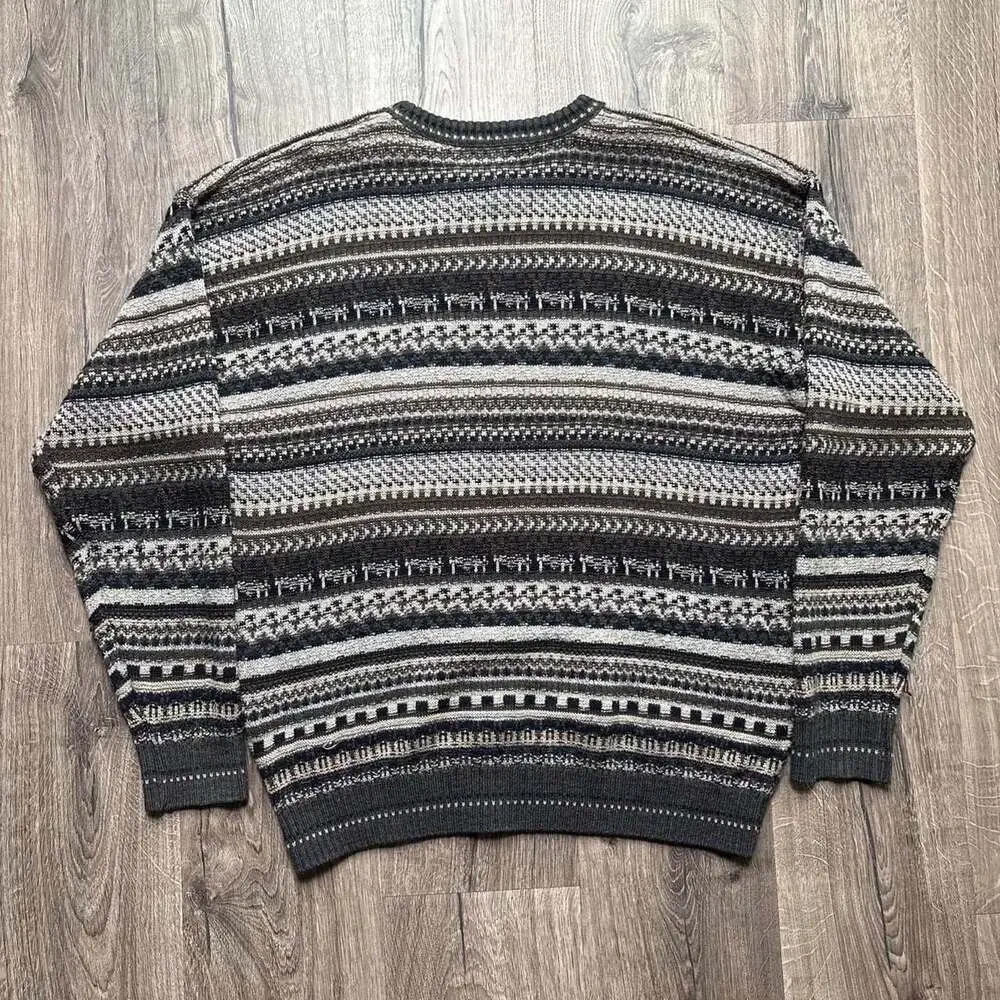 Vintage 90s Jantzen Classics Multi-Pattern Crewneck Sweater XL
